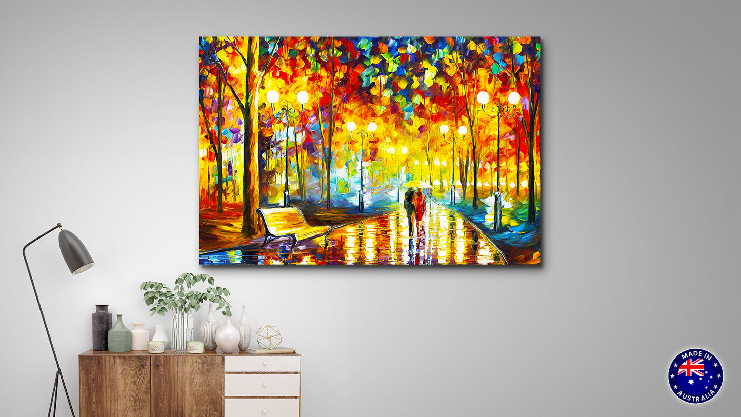 Colorful Night Painting Canvas Wall Art